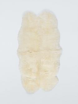 John Lewis Premium New Zealand Quad Sheepskin Rug, Natural