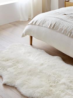 John Lewis Premium New Zealand Quad Sheepskin Rug - view 2, Natural