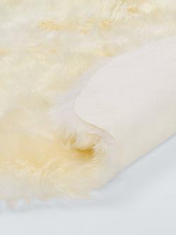 John Lewis New Zealand Single Sheepskin Rug - view 2, Ivory