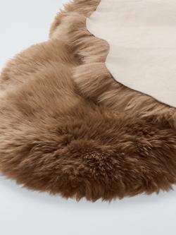 John Lewis Premium New Zealand Double Sheepskin Rug - view 2, Mocha