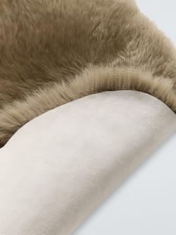 John Lewis Premium New Zealand Single Sheepskin Rug - view 2, Mocha