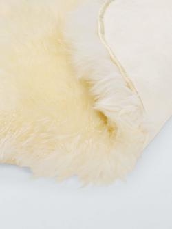 John Lewis Sheepskin Rug, Dia. 100cm, Ivory - view 2, Natural
