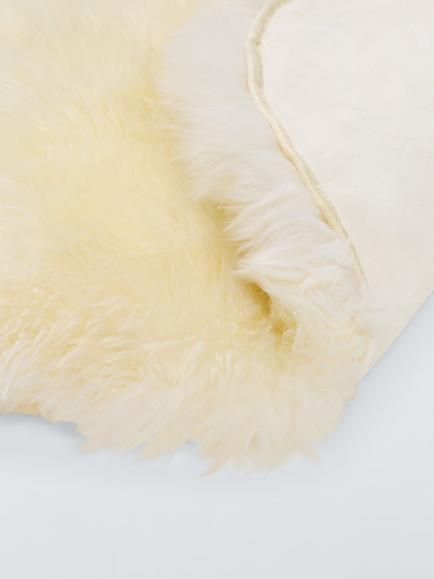 John Lewis Sheepskin Rug, Dia. 100cm, Ivory - view 2, Natural