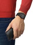 Tissot Men's T1379079720100 PRX Powermatic 80 Silicone Strap Watch, Black