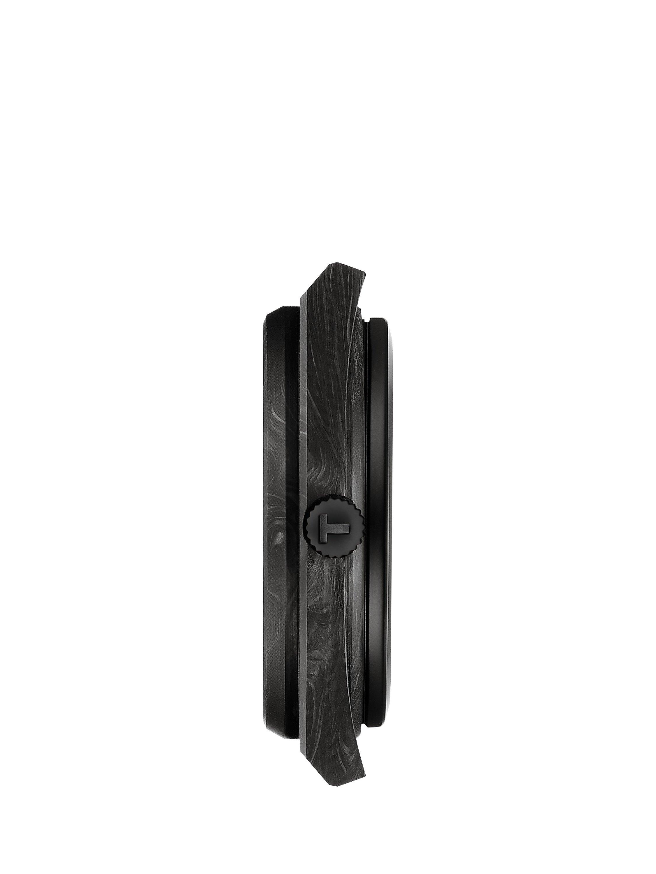 Product image 4 of 4, which shows Tissot Men's T1379079720100 PRX Powermatic 80 Silicone Strap Watch, Black