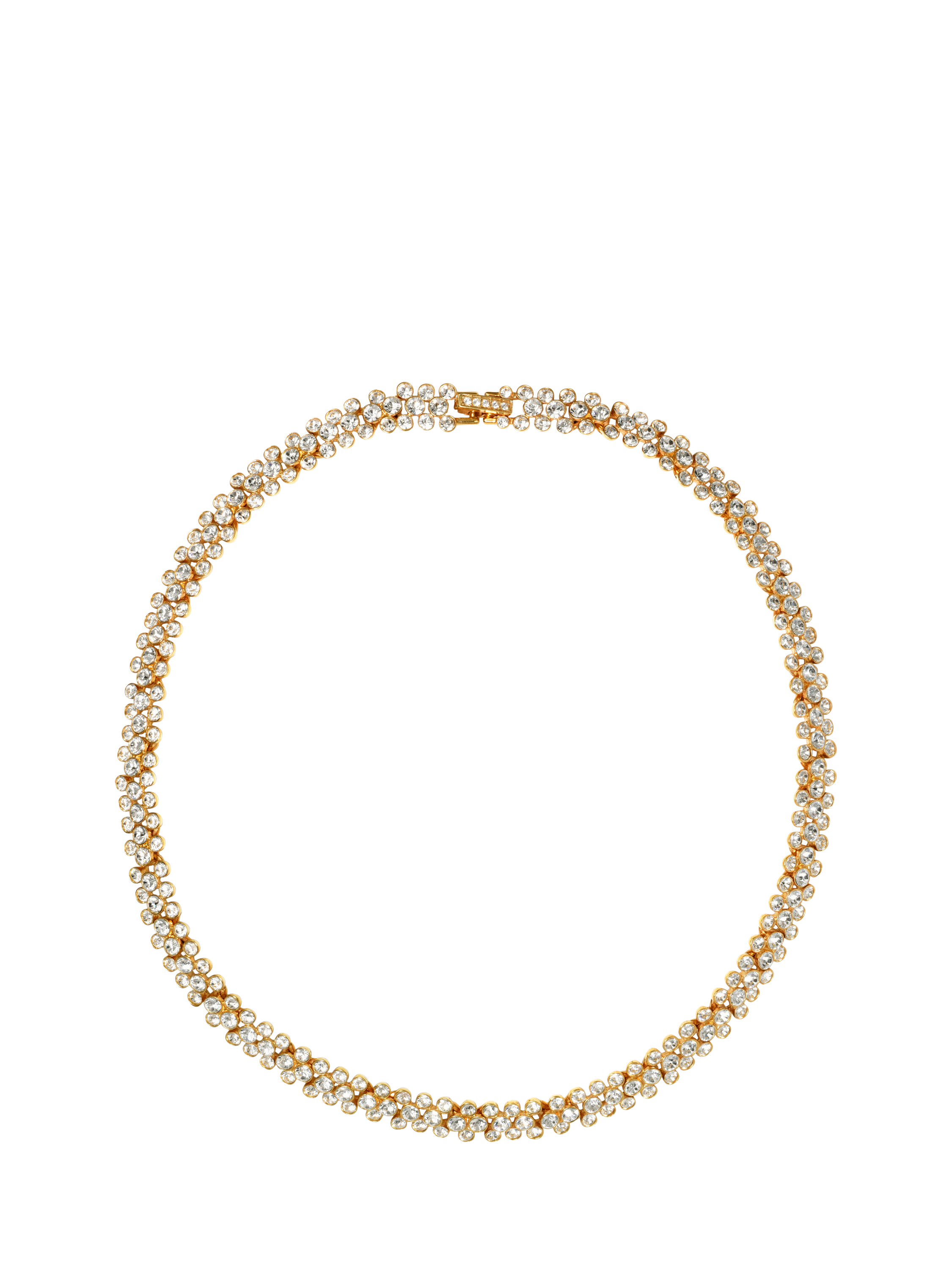 Product image 1 of 2, which shows Eclectica Pre-Loved Cabouchon Crystal Bobble Collar Necklace, Dated Circa 1980s