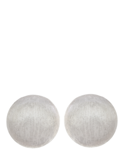 Eclectica Pre-Loved Refound Button Stud Earrings, Dated Circa 1980s, Silver