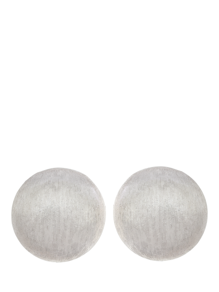 Eclectica Pre-Loved Refound Button Stud Earrings, Dated Circa 1980s, Silver