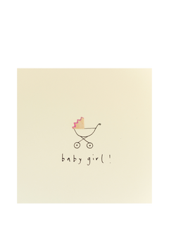 Ruth Jackson Pram New Baby Girl Card