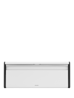 Brabantia Fall Front Bread Bin, White, White