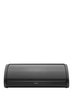 Brabantia Large Roll Top Bread Bin, Matte Black