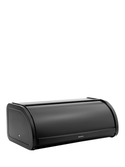 Brabantia Large Roll Top Bread Bin, Matte Black - view 2, Matte Black