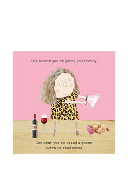 Rosie Made A Thing Read Menus Blank Greeting Card, 