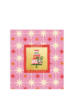 The Proper Mail Company Stars & Cake Birthday Card