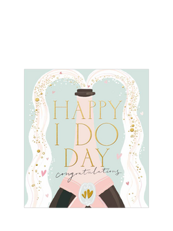 The Proper Mail Company Champagne Bottle Popping Wedding Card, 