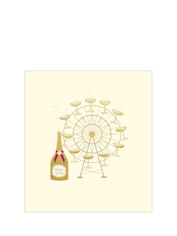 The Proper Mail Company Ferris Wheel Champagne Blank Greeting Card, 