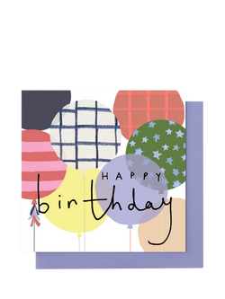 Stop the Clock Design Happy Birthday Balloons Birthday Card, 