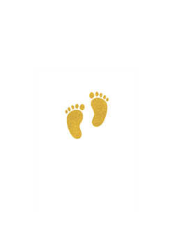 Art File Gold Feet New Baby Card, 