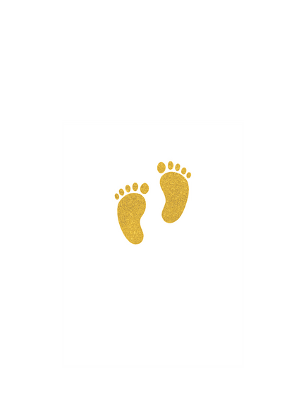 Art File Gold Feet New Baby Card, 