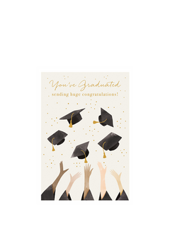 Art File Throwing Hats Graduation Congratulations Card