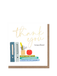 Caroline Gardner Books Pencils & Apple Teacher Thank You Card