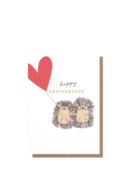 Caroline Gardner Hedgehogs Anniversary Card, 