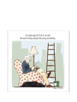 Woodmansterne Armchair Reading Blank Greeting Card, 
