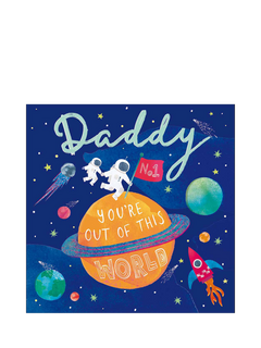 Woodmansterne Astronauts Daddy Birthday Card