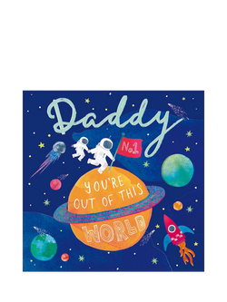 Woodmansterne Astronauts Daddy Birthday Card, 