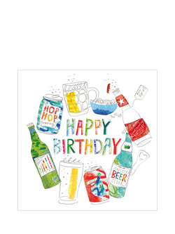 Woodmansterne Beer Wreath Birthday Card, 