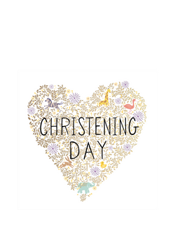 Woodmansterne Heart Christening Card, 