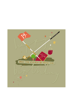 Woodmansterne Golf Bag & Equipment Birthday Card, 
