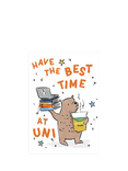 Woodmansterne Bear Good Luck At University Card