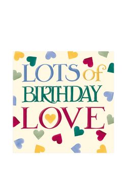 Emma Bridgewater Lots Of Love Polka Hearts Birthday Card, 