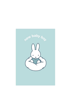 Woodmansterne Miffy Cloud New Baby Boy Card, 