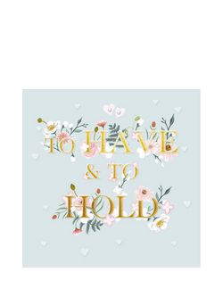 Woodmansterne To Have And To Hold Wedding Card, 