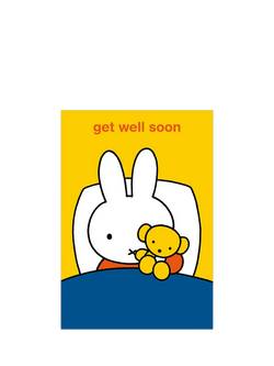Woodmansterne Poorly Miffy Get Well Soon Card, 