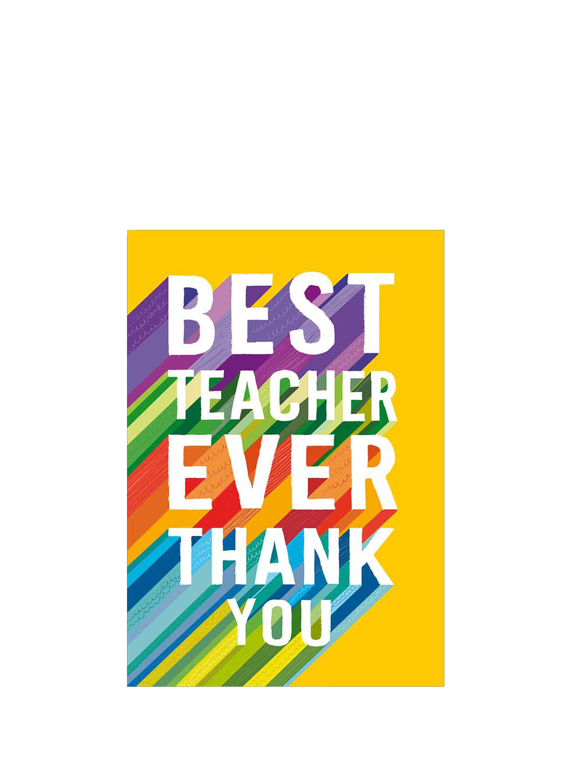 Woodmansterne Simply The Best Teacher Thank You Card