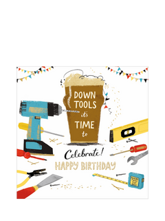 Woodmansterne Tools and Beer Birthday Card