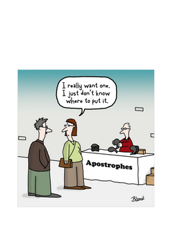 Woodmansterne Where Does The Apostrophe Go Blank Greeting Card, 