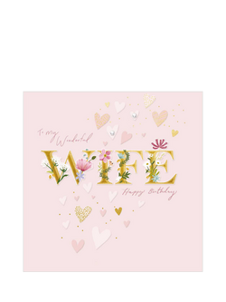 Woodmansterne Wonderful Wife Birthday Card, 