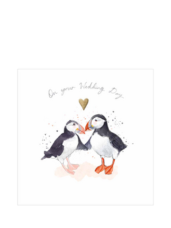 Woodmansterne Two Puffins Together Wedding Card, 