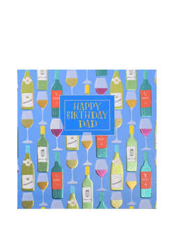 Wendy Jones Blackett Wine Glasses & Bottles Dad Birthday Card, 