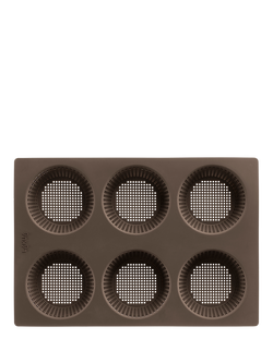 Lékué Silicone Bread Roll Mould, 6 Cup, Brown