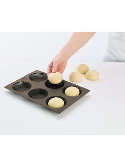 Lékué Silicone Bread Roll Mould, 6 Cup - view 2, Brown