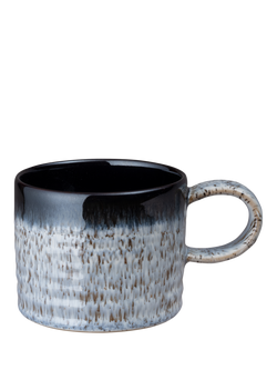 Denby Halo Small Ridged Stoneware Mug, 295ml, Black, Black