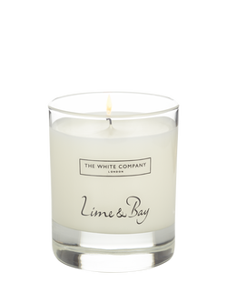 The White Company Lime & Bay Scented Candle, 140g, 