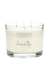The White Company Lime & Bay 3 Wick Scented Candle, 770g