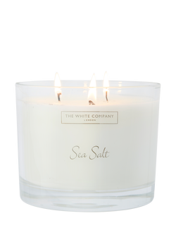 The White Company Sea Salt 3 Wick Scented Candle, 770g, 