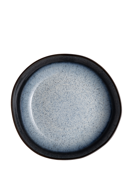 Denby Halo Large Organic Stoneware Serving Dish, 28cm, Black - view 2, Black